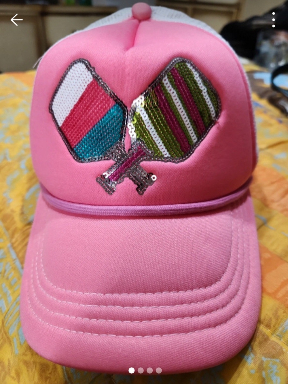 Ladies Simply Southern Pink Sequin Paddle Hat